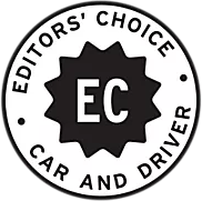 Editors' Choice (EC) logo. Car and driver.