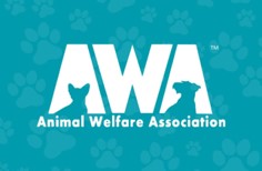 Animal Welfare Association (AWA) logo.