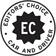 Editors' Choice (EC) logo. Car and driver.