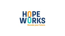Hopeworks logo. Recode your future.