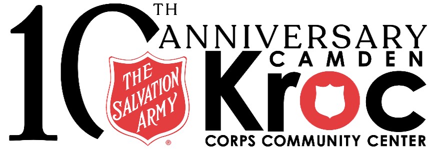 The Salvation Army 10th Anniversary Camden KROC Corps Community Center logo.