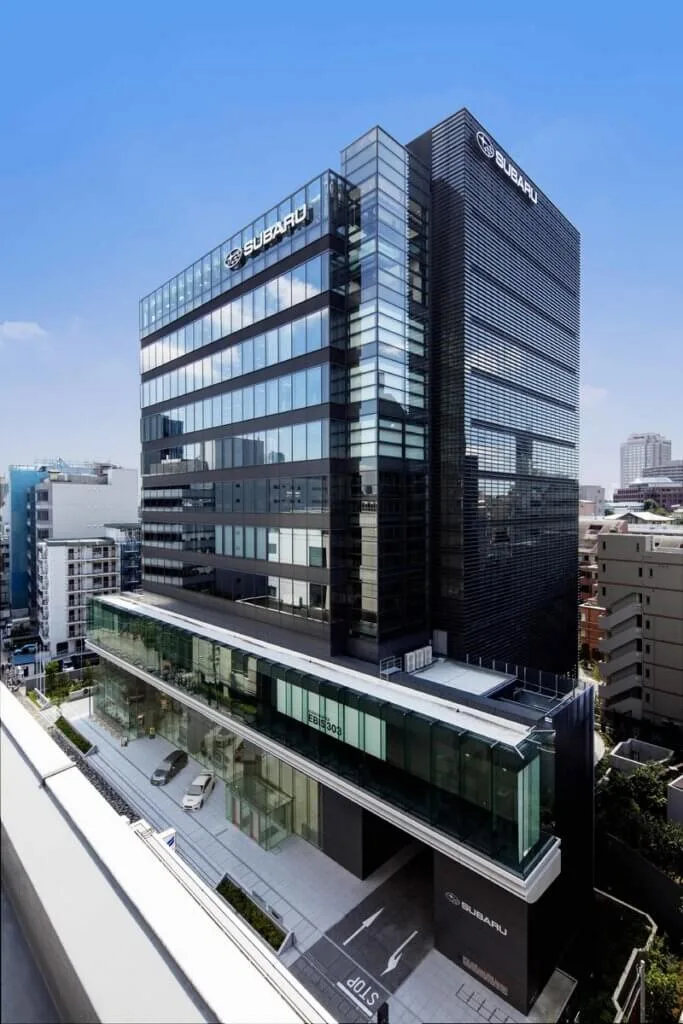 Subaru Corporation headquarters building in Tokyo.