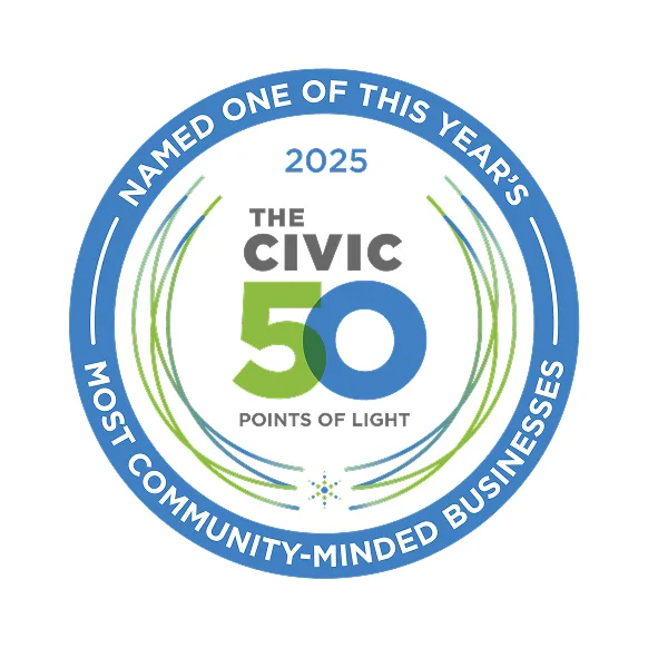 The Civic 50 — Named one of 2025's Most Community-Minded Businesses by Points of Light