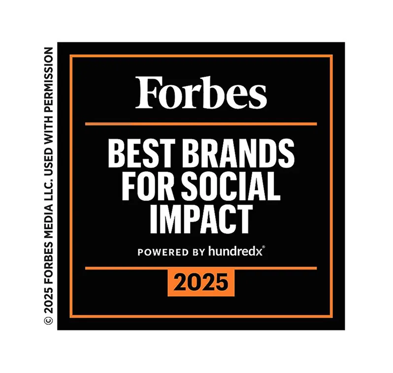 Forbes Best Brands for Social Impact 2025, powered by HundredX